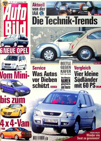 Deckblatt Auto Bild (38/1999)